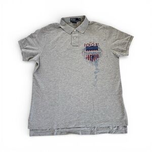 VTG Polo Ralph Lauren Men’s USA Olympics Crested Gray Polo Shirt XL